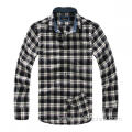 Long Sleeves Classic Black White Checkered Men's Shirt